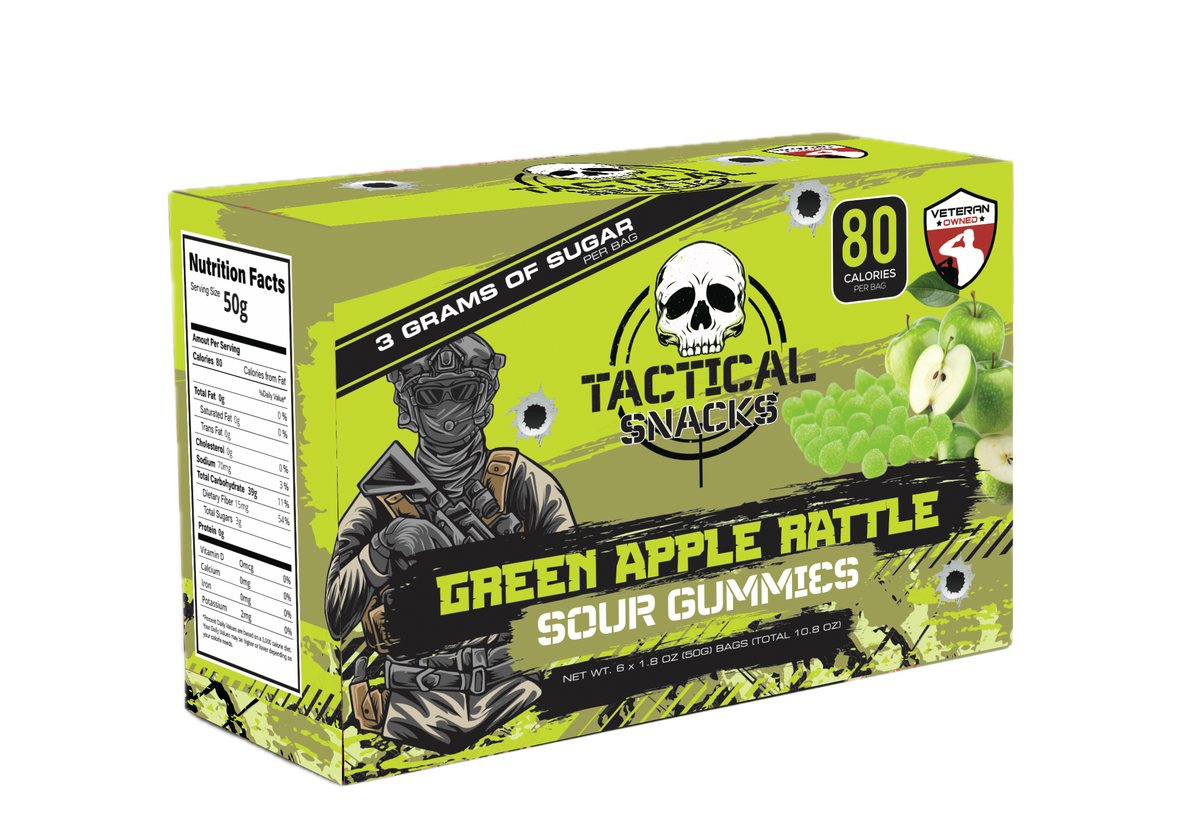 Tactical Snacks Green Apple Rattle Gummy Candy