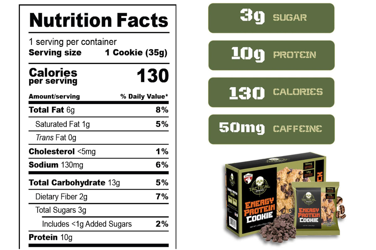 Tactical Snacks Energy Protein Cookie
