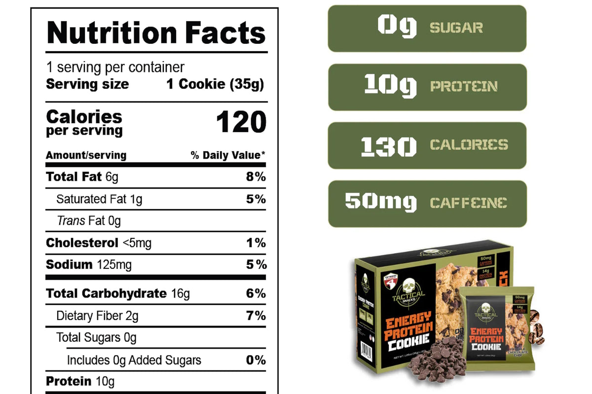 Tactical Snacks Energy Protein Cookie