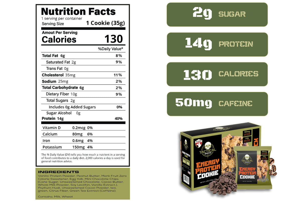 Tactical Snacks Energy Protein Cookie
