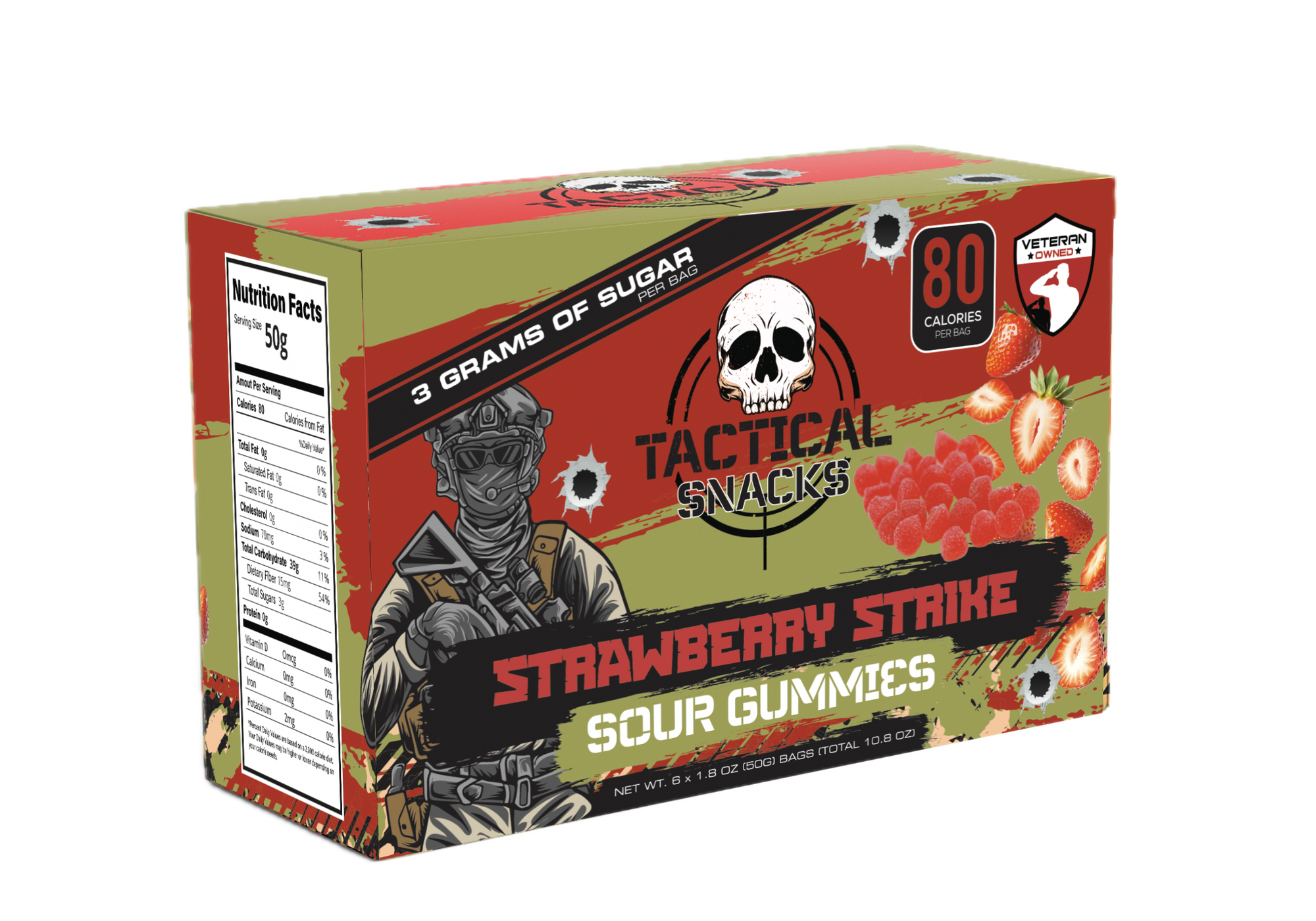 Tactical Snacks Strawberry Strike Gummy Candy