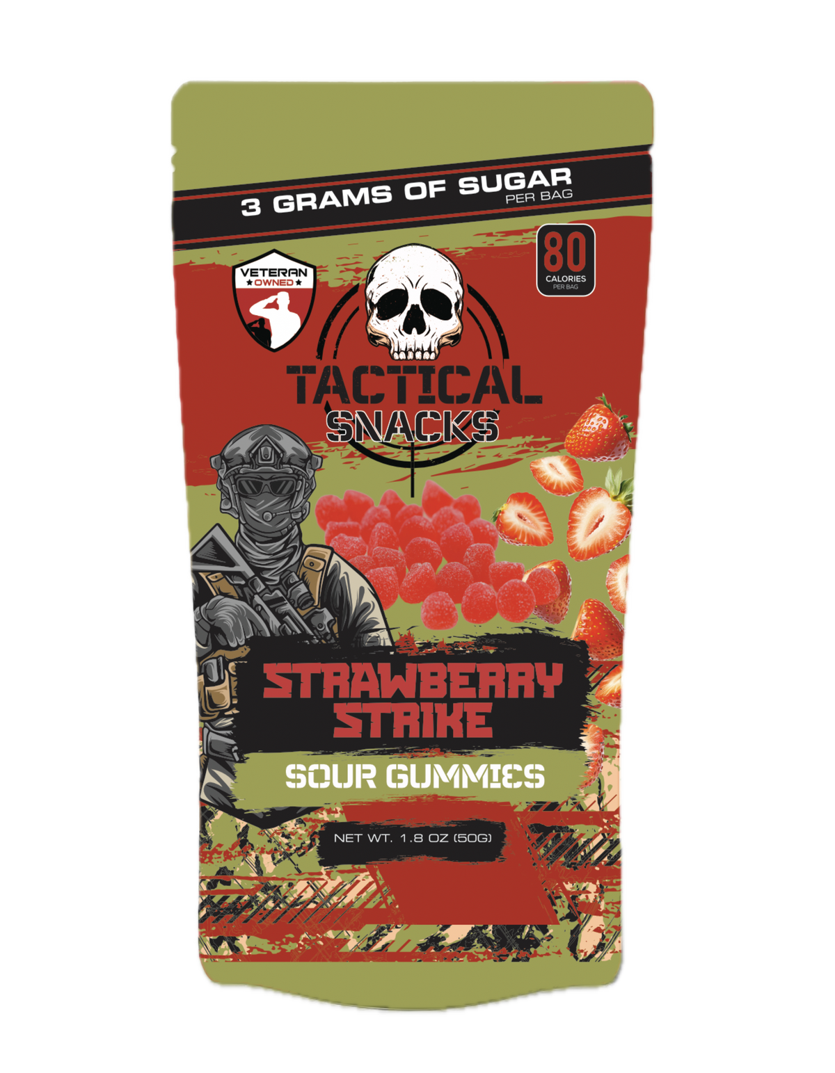 Tactical Snacks Strawberry Strike Gummy Candy