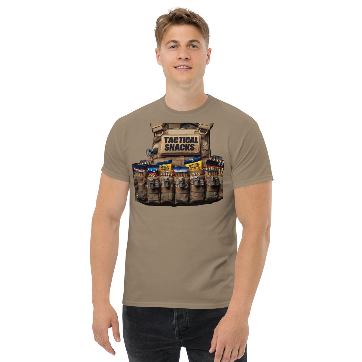 Tactical Snacks Chest Rig Tee - Tan