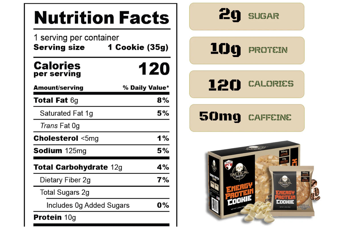 Tactical Snacks Energy Protein Cookie