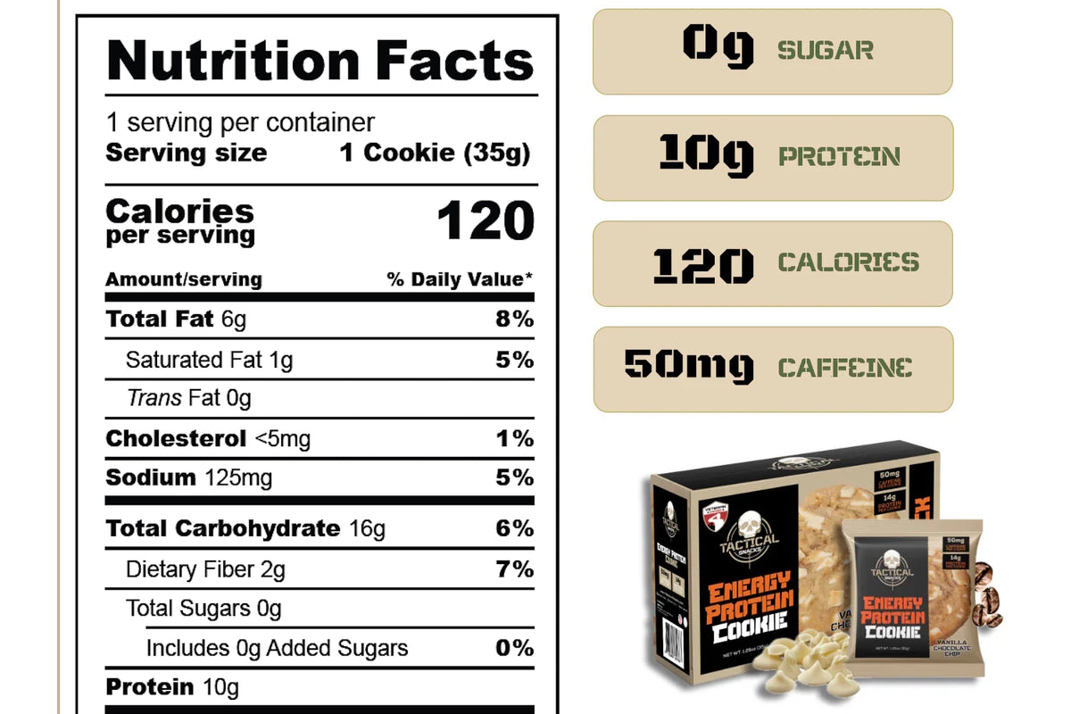 Tactical Snacks Energy Protein Cookie