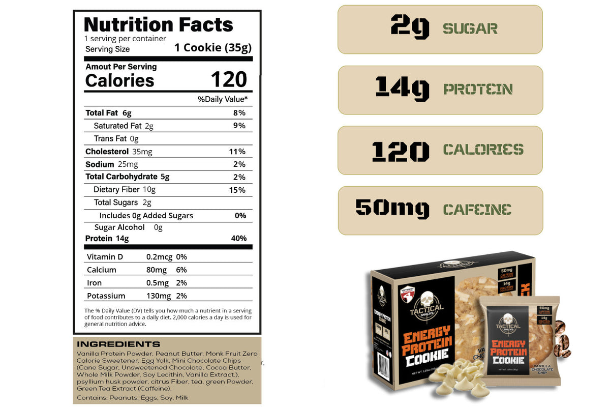Tactical Snacks Energy Protein Cookie